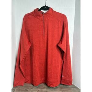Walter Hagen Men's XXL Burnt Orange Pull-Over 1/4 Zip Performance Shirt